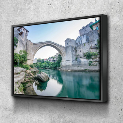 Mostar Bridge Stari Most Bosnia travel canvas wall art