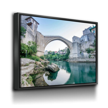 Mostar Bridge Canvas Wall Art, Bosnia Stari Most Travel Print