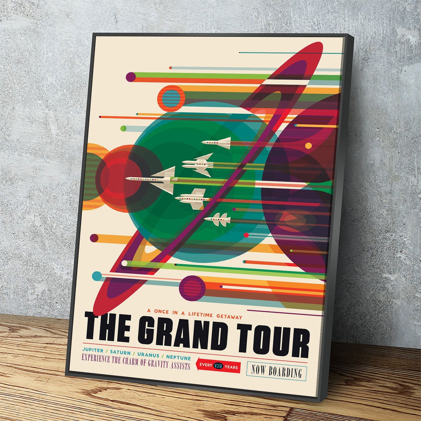 NASA JPL Grand Tour space travel canvas wall art