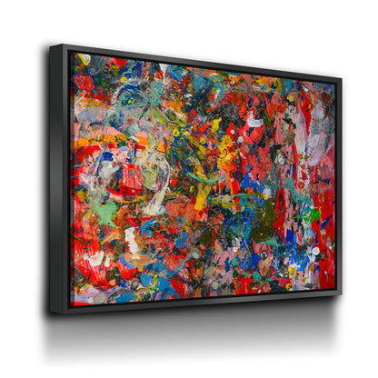 Bold abstract paint strokes canvas wall art print