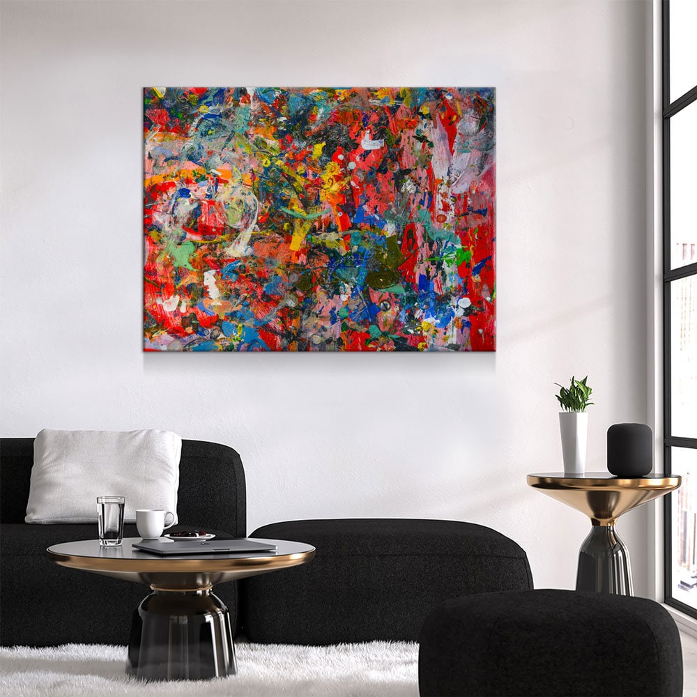 Bold Abstract Paint Strokes Canvas Wall Art