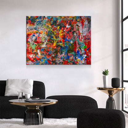 Bold Abstract Paint Strokes Canvas Wall Art