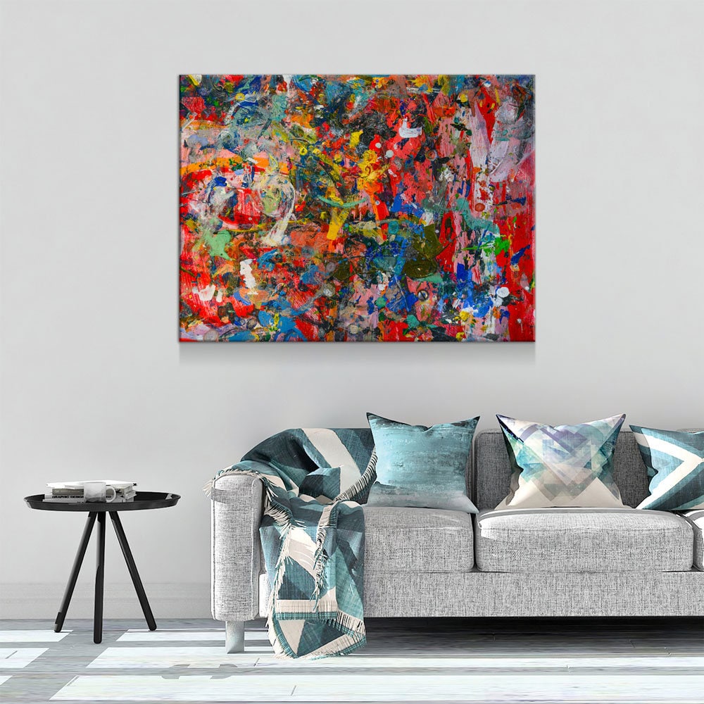 Bold Abstract Paint Strokes Canvas Wall Art