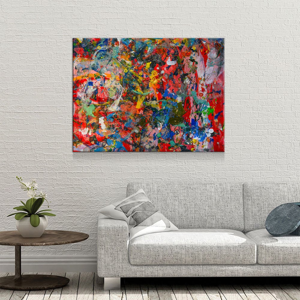Bold Abstract Paint Strokes Canvas Wall Art