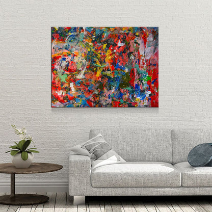 Bold Abstract Paint Strokes Canvas Wall Art