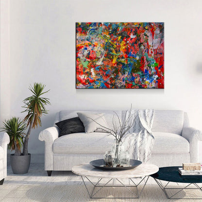 Bold Abstract Paint Strokes Canvas Wall Art