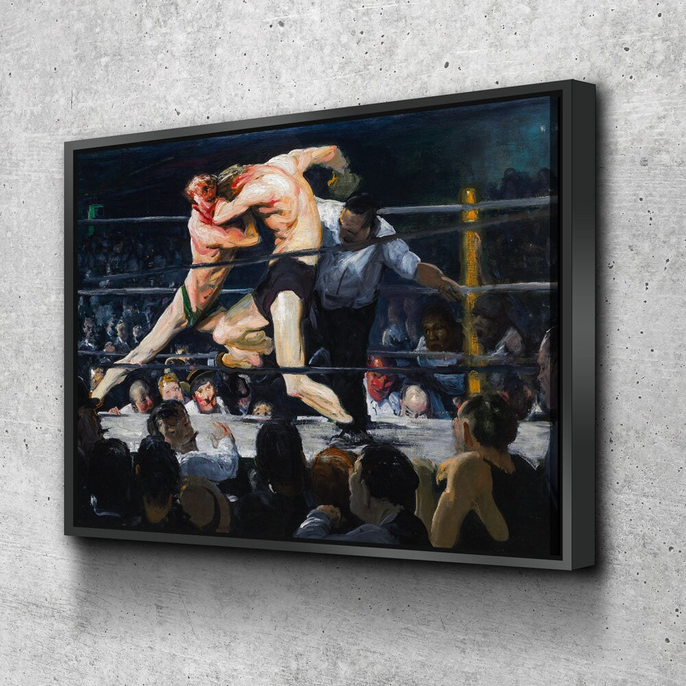 Stag At Sharkey's vintage boxing canvas wall art