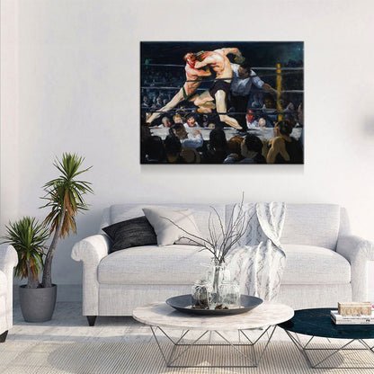 Stag At Sharkey's Canvas Wall Art, Vintage Boxing Print
