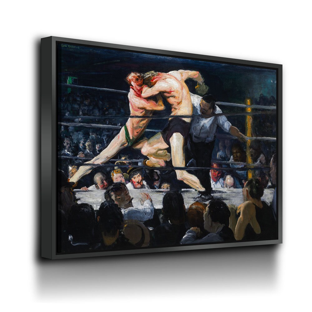 Stag At Sharkey's Canvas Wall Art, Vintage Boxing Print