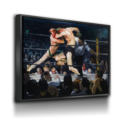 Stag At Sharkey's Canvas Wall Art, Vintage Boxing Print