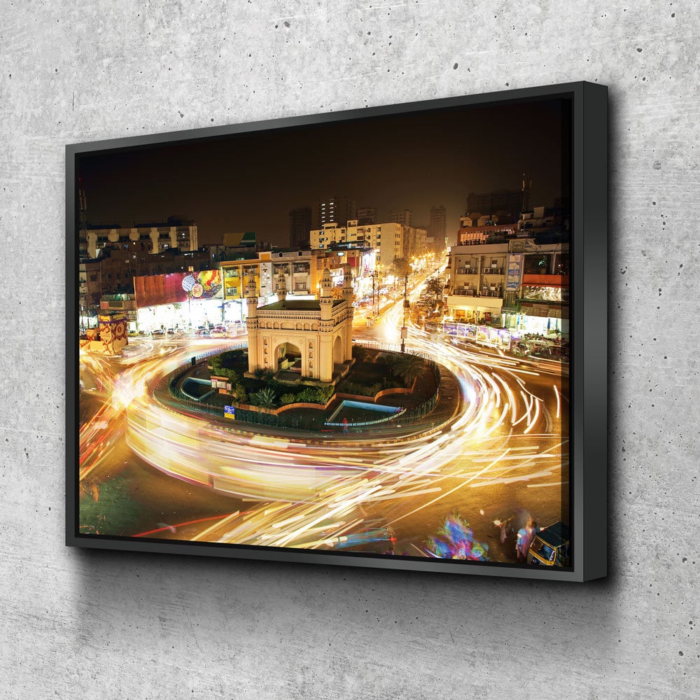 Bahadurabad Chowrangi Karachi landmark canvas wall art