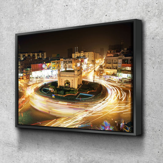 Bahadurabad Chowrangi Karachi landmark canvas wall art