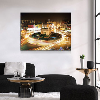 Bahadurabad Chowrangi Karachi Landmark Canvas Art
