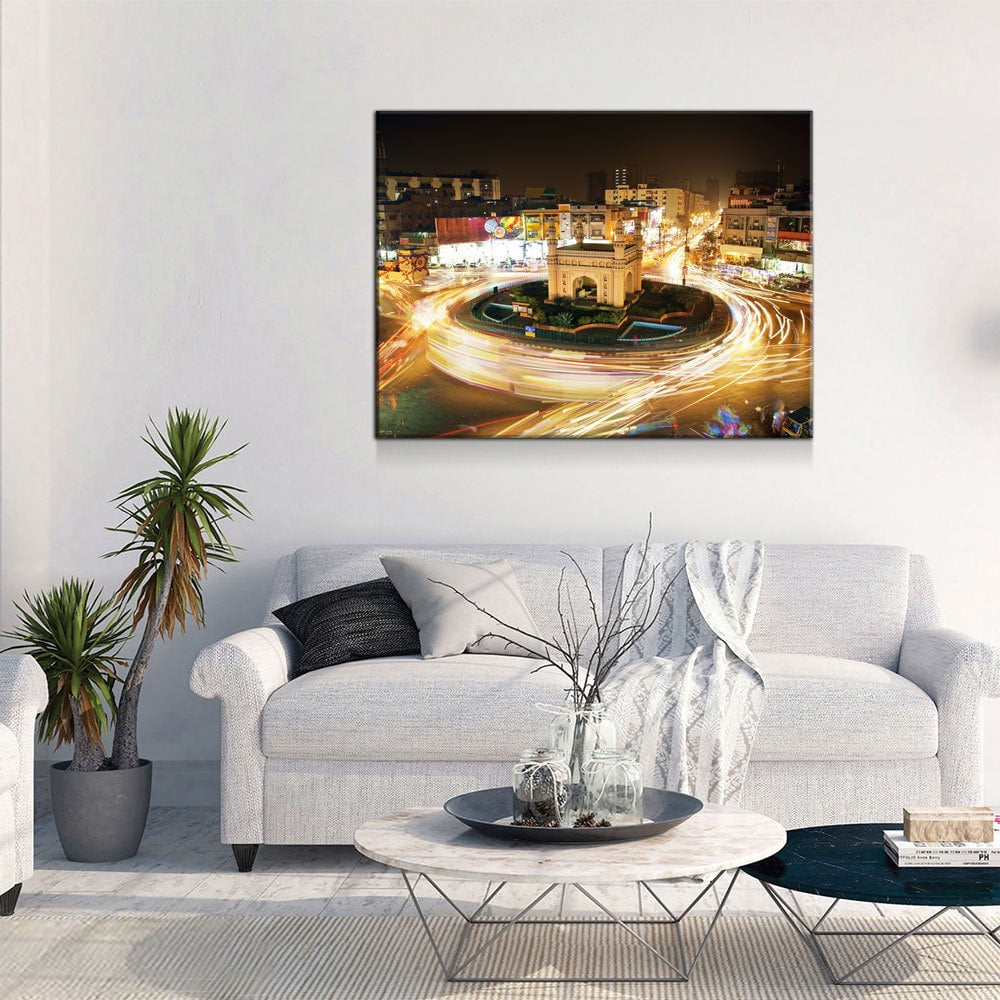 Bahadurabad Chowrangi Karachi Landmark Canvas Art