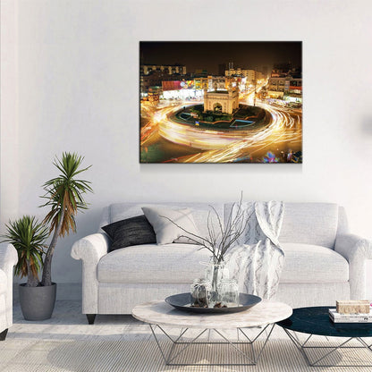 Bahadurabad Chowrangi Karachi Landmark Canvas Art