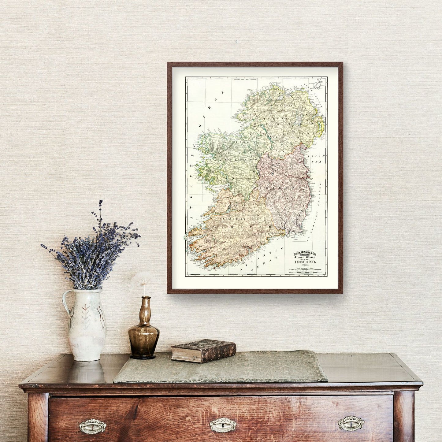 Vintage Map of Ireland, 1897