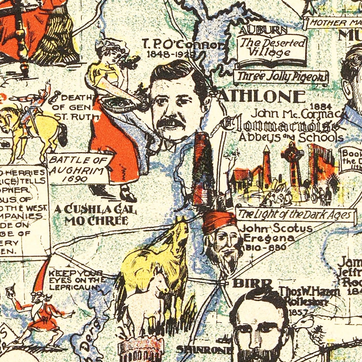 Vintage Story Map of Ireland, 1936