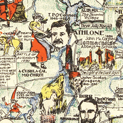 Vintage Story Map of Ireland, 1936