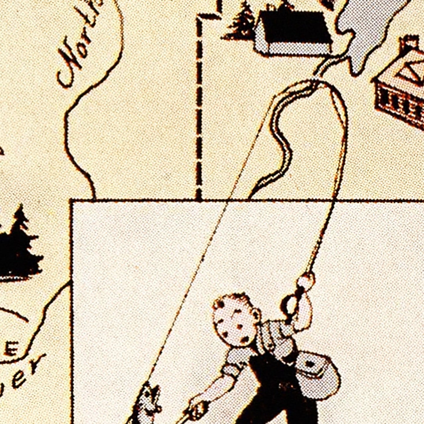 Vintage Map of Houghton County, Michigan, 1936