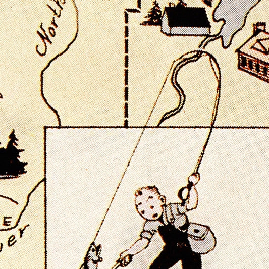 Vintage Map of Houghton County, Michigan, 1936