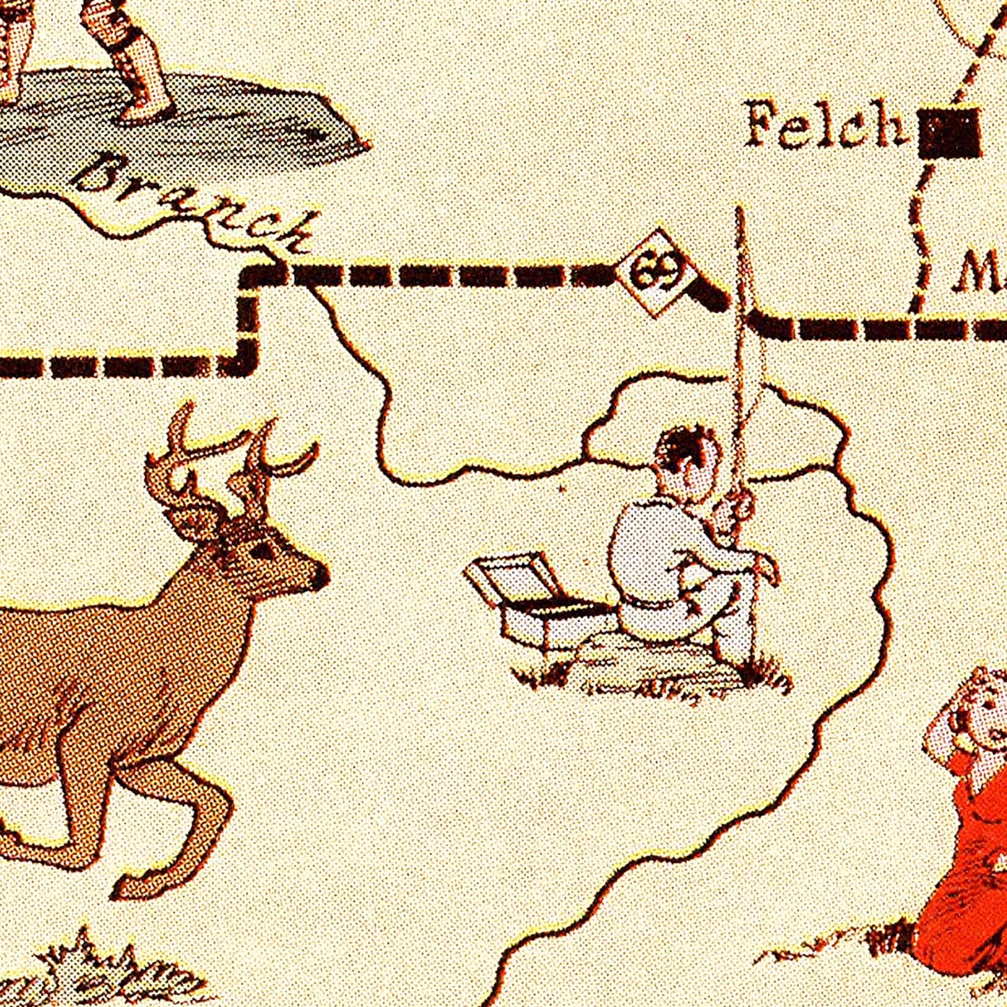 Vintage Map of Dickinson County, Michigan, 1936