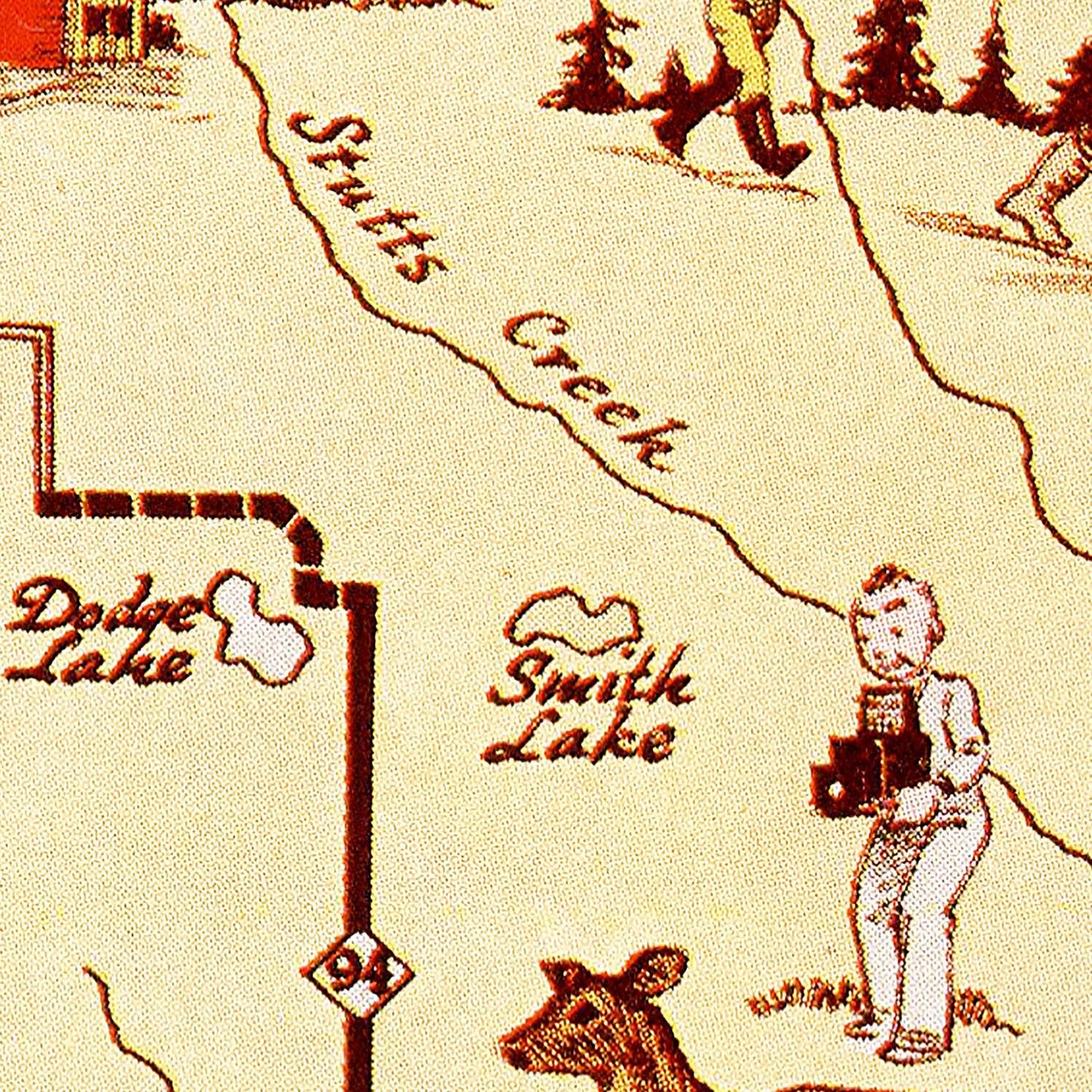 Vintage Map of Schoolcraft County, Michigan, 1936