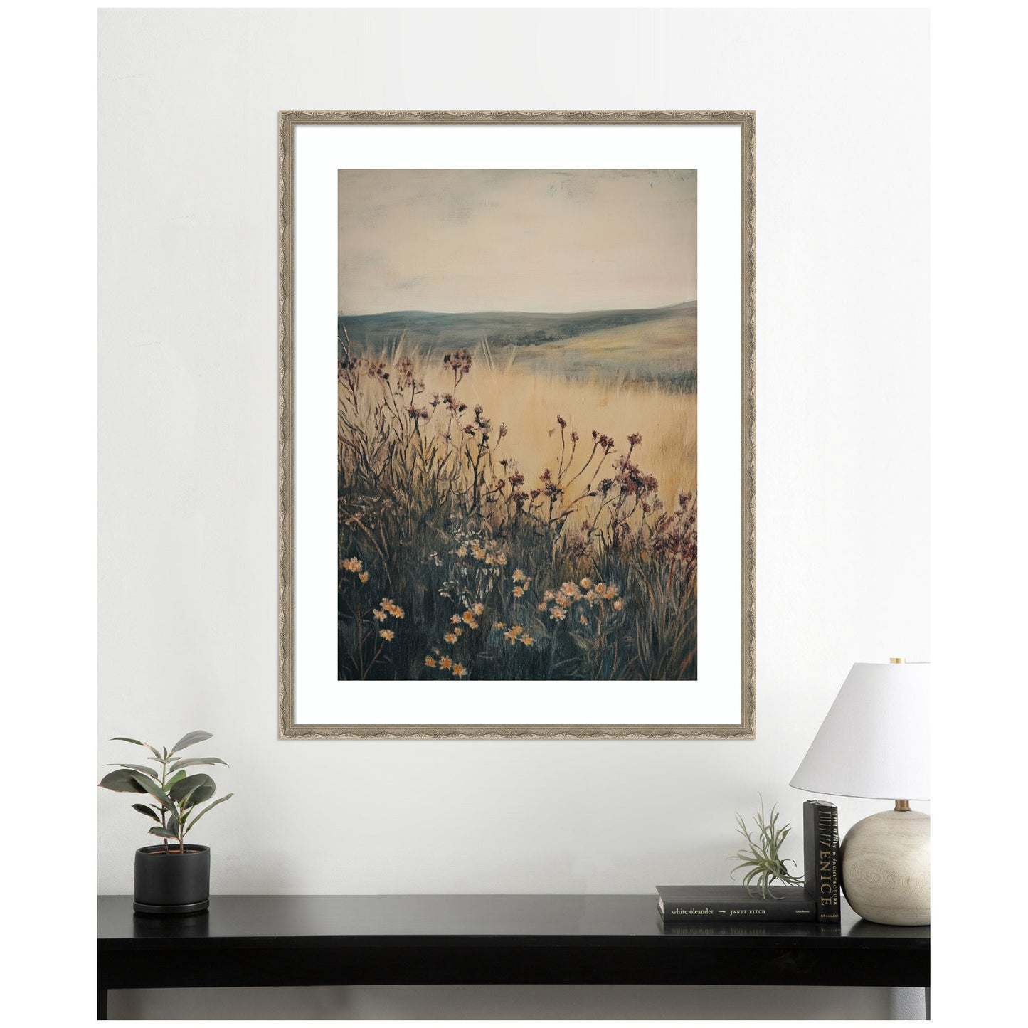 Wildflower Meadow Landscape Framed Wall Art