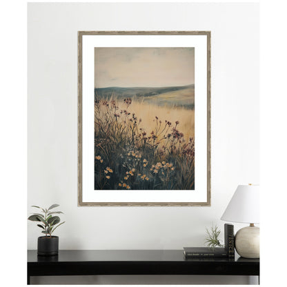 Landscape Wild Flower by Melloi Art Prints Framed Wall Art Print