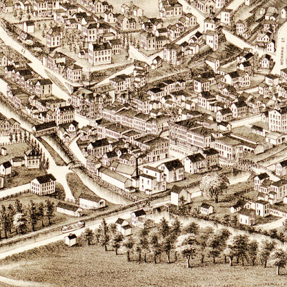 Vintage Map of Canajoharie and Palatine Bridge, New York, 1881