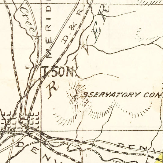 Vintage Map of the Gunnison Gold Belt, Colorado, 1896