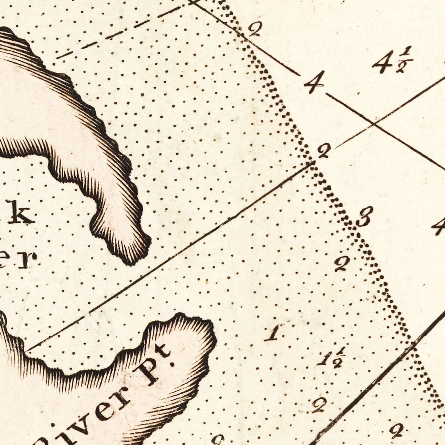 Vintage Map of Virginia, 1742