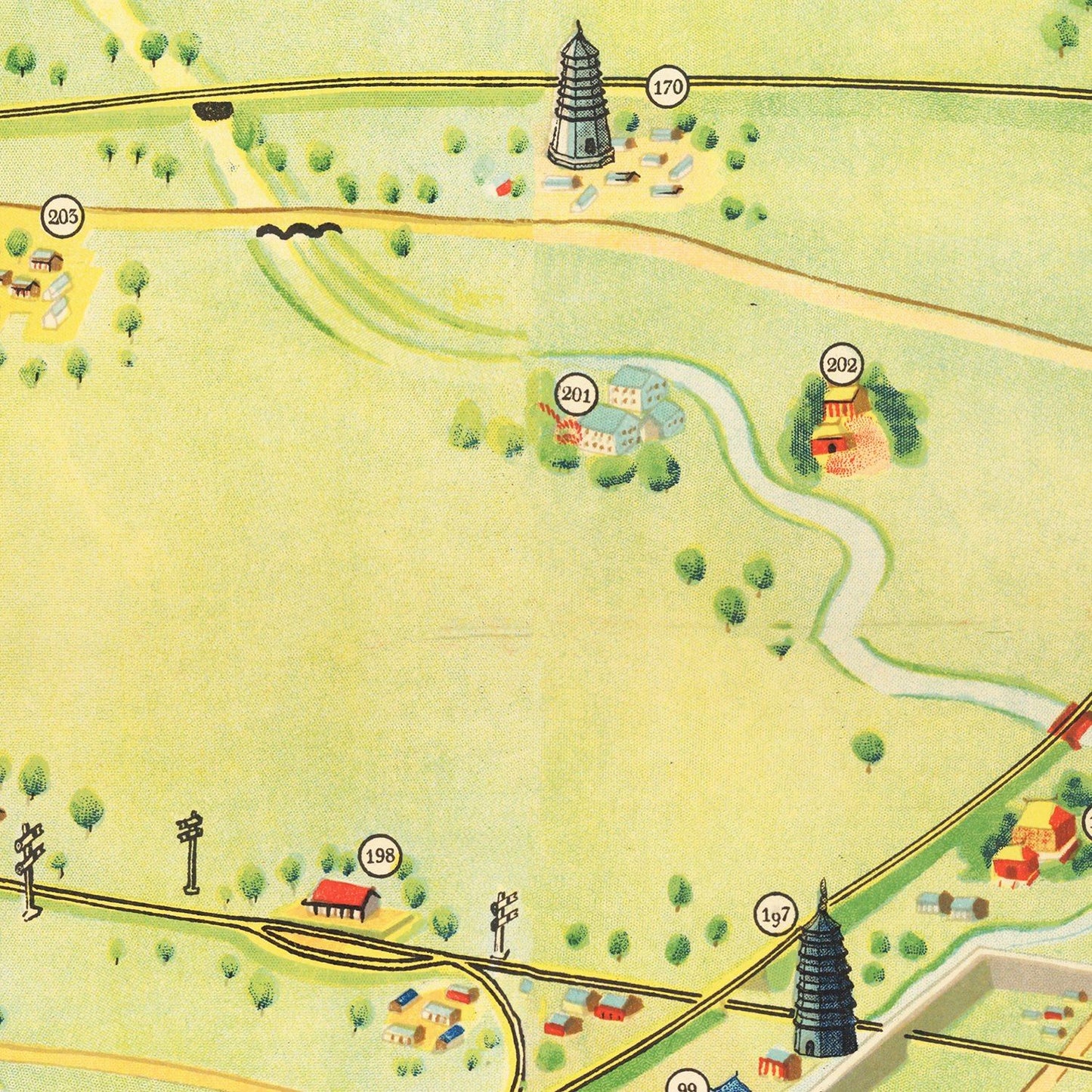 Vintage Map of Beijing, China, 1936