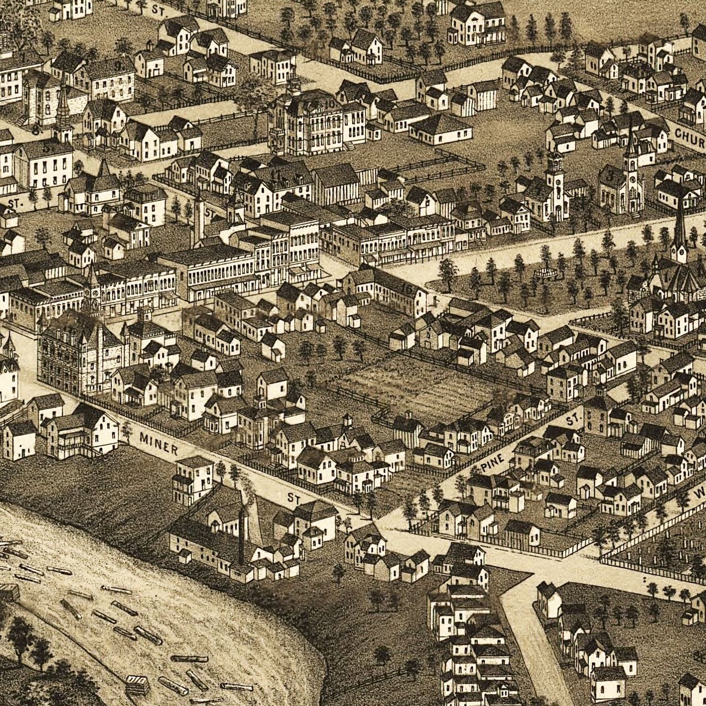 Vintage Map of Canton, New York, 1885