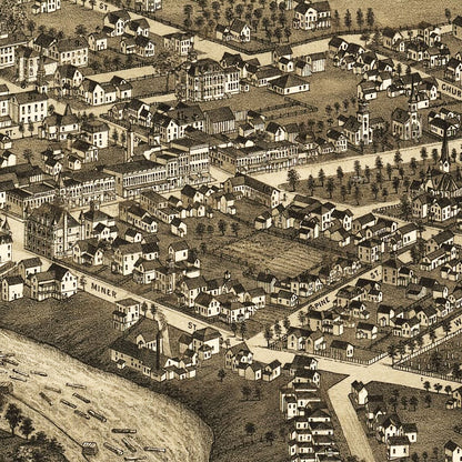 Vintage Map of Canton, New York, 1885