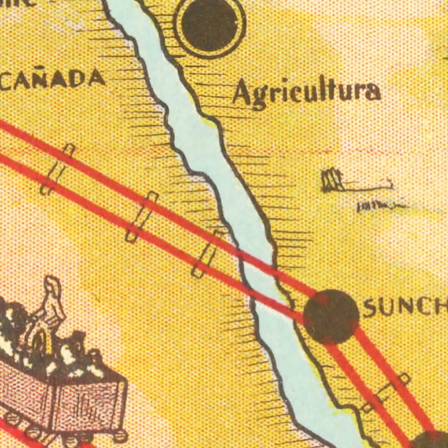Vintage Map of Santiago del Estero, Argentina, 1933