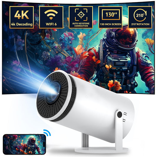 Smart Mini Projector with WiFi & Bluetooth – Turn Any Wall into a 130” Home Theater