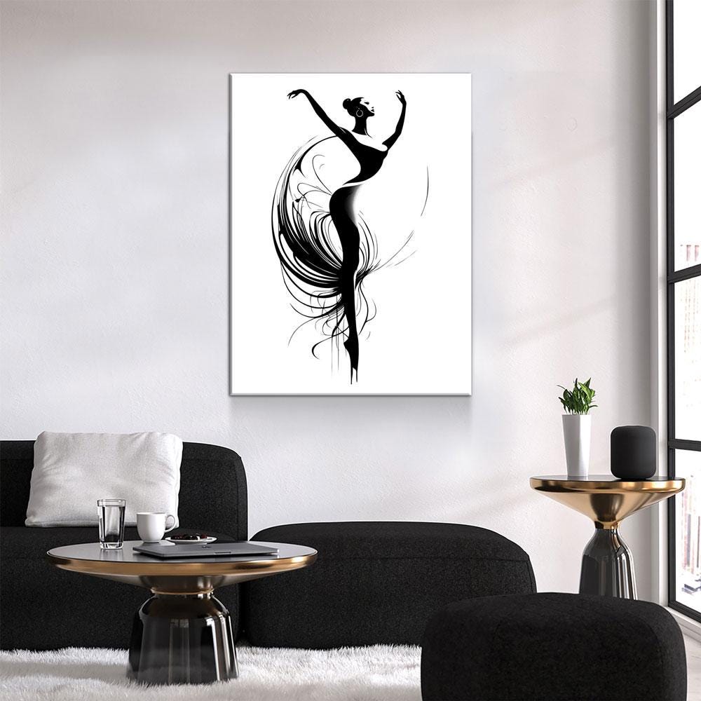 The Dancer Minimalist Canvas Wall Art