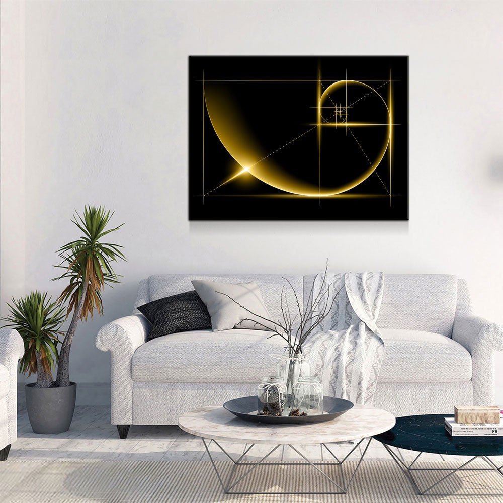 Fibonacci Golden Ratio Canvas Wall Art