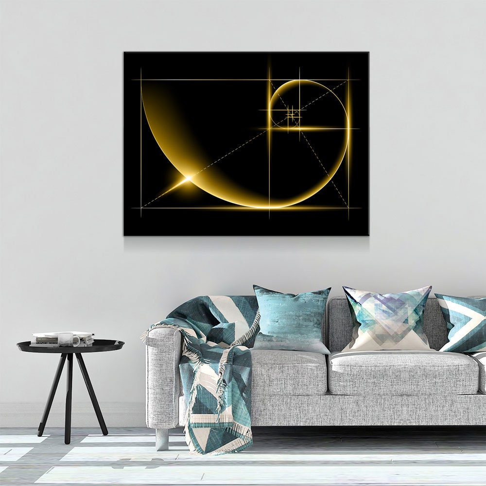 Fibonacci Golden Ratio Canvas Wall Art