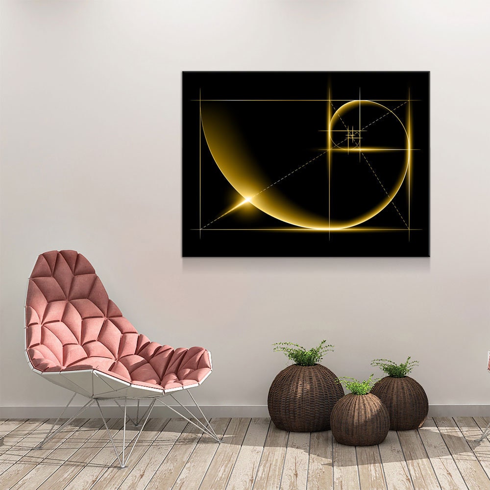Fibonacci Golden Ratio Canvas Wall Art