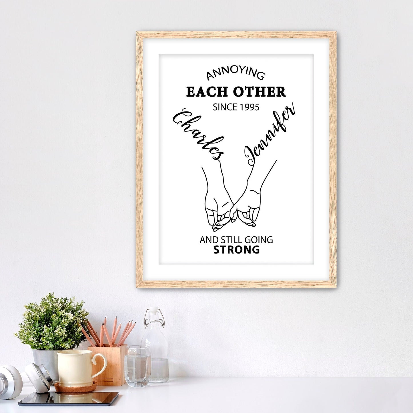 Personalized Annoying Each Other Since Framed Art Print