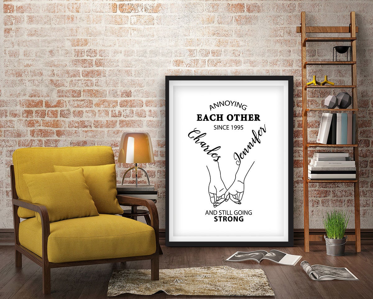 Personalized Annoying Each Other Since Framed Art Print