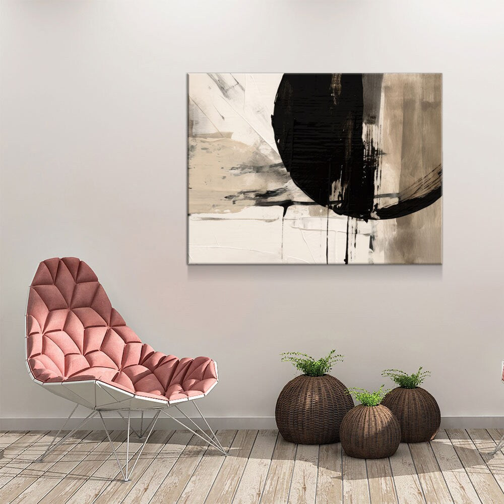 Japandi Style Canvas Wall Art, Minimalist Zen Decor