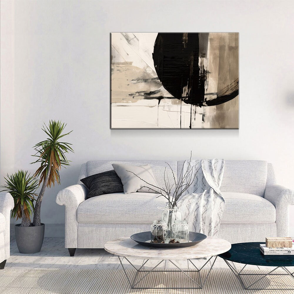 Japandi Style Canvas Wall Art, Minimalist Zen Decor