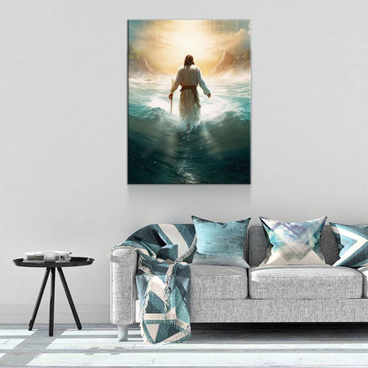 Jesus Walking On Water Canvas Wall Art
