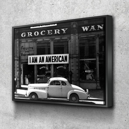 I Am An American 1942 vintage photo canvas wall art