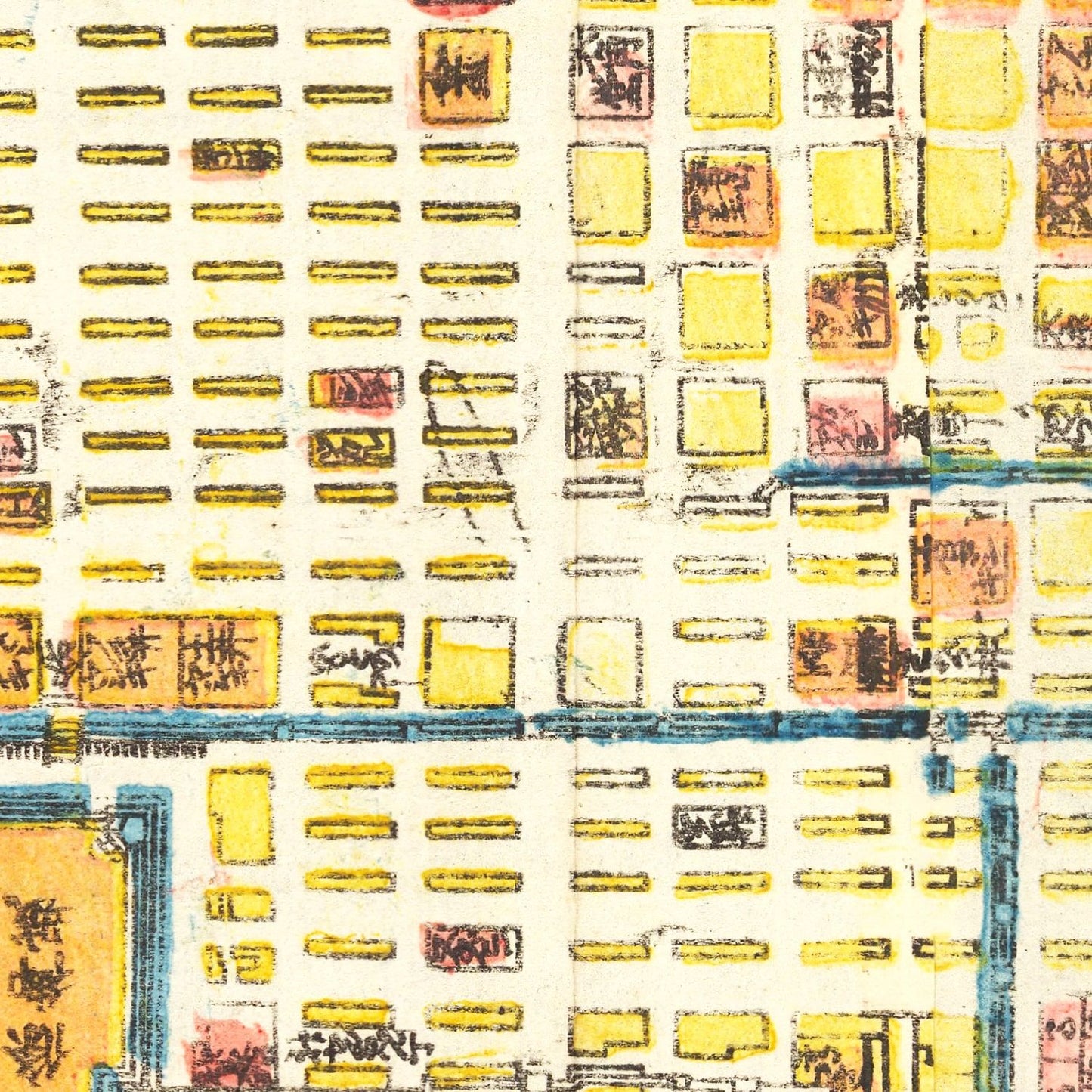 Vintage Map of Kyoto, Japan, 1863