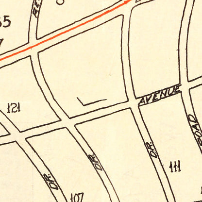 Vintage Street Map of Beverly Hills, California, 1926