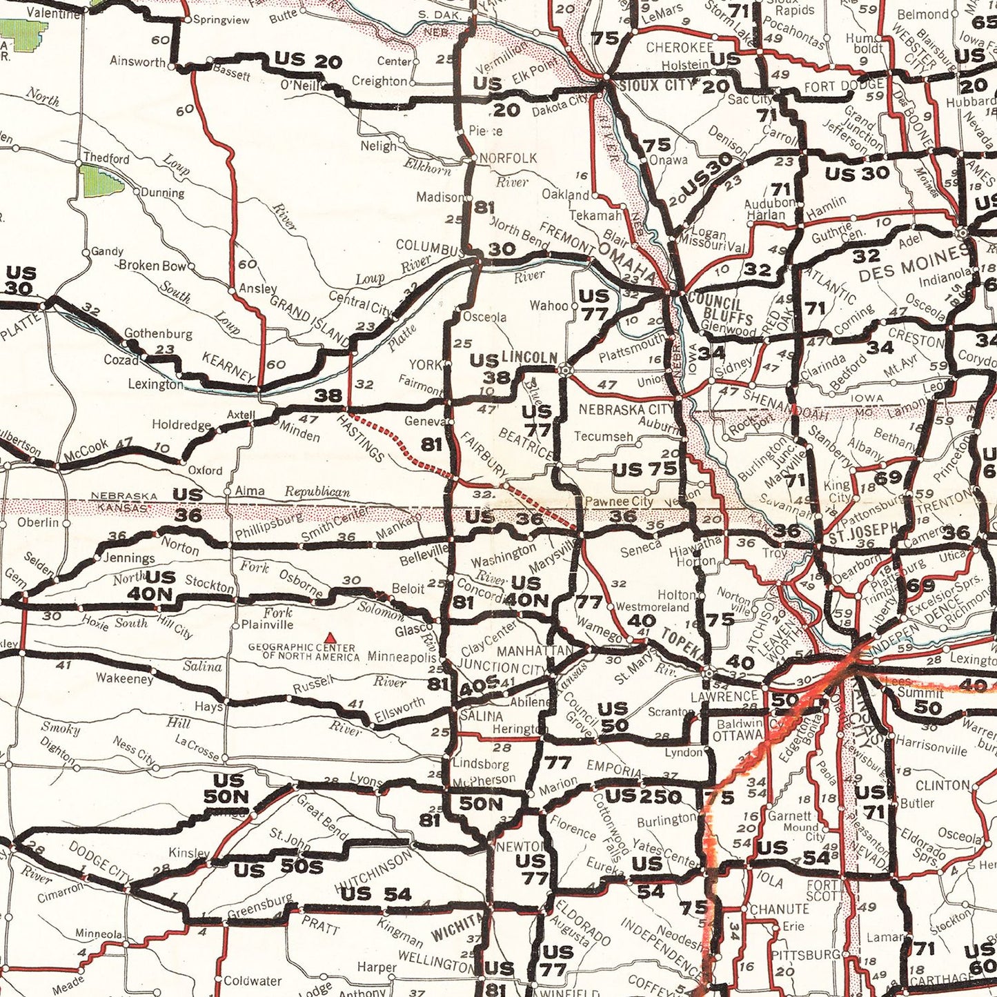 United States Highways Vintage Map, 1926