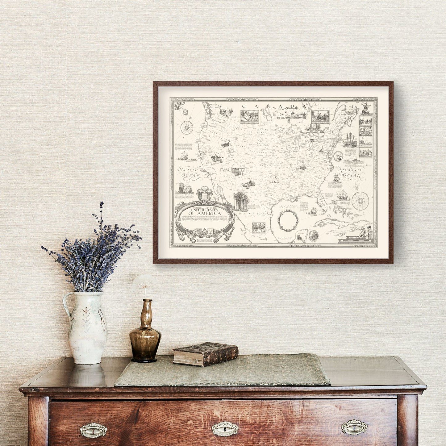 Vintage Map of the United States, 1926